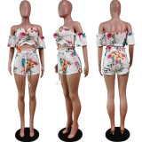 Fashion Sexy Printed Short Sleeve Shorts Two Piece Sets WY-6816