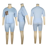 Casual V Neck T Shirt And Shorts 2 Piece Sets TE-3978