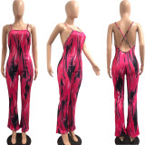 Sexy Casual Tie-dye Backless Jumpsuit JPF-1049 