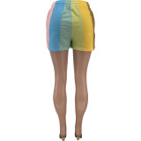 Rainbow Striped Casual Shorts CQ-133