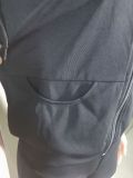 Solid Hooded Zipper Short Sleeve 2 Piece Shorts Set BS-1276