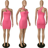 Sexy Solid Off Shoulder Slim Mini Dress YNSF-16809