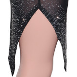 Sexy Hot Drilling Mesh Hollow Out Club Dress SH-390167
