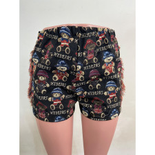 Casual Printed Tassel Shorts LUO-3252