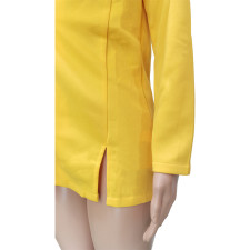 Yellow Long Sleeve Blazer Coat BGN-186