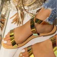 Shiny Casual Beach Comfortable Flat Slippers Sandals MYAF-9330