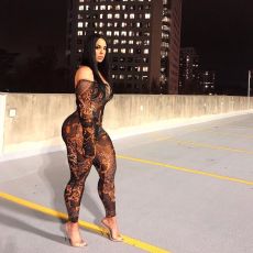 Sexy Printed See Through Off Shoulder Jumpsuit MDUO-M095