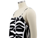 Plus Size Printed Sleeveless Sling Maxi Dress BMF-078
