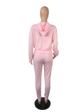 Solid Zipper Hoodies And Pants Two Piece Sets QYF-5080