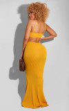 Sexy Hollow Out Backless Slip Maxi Dress CHY-1315