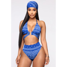 Sexy Printed 4pcs Bikinis Sets+Long Cloak+HeadScarf SHE-7167