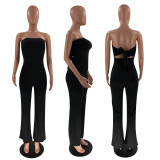 Solid Sexy Off Shoulder Tube Jumpsuit YN-88813