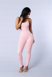 Casual Solid Sleeveless Sling Jumpsuit MZ-2011