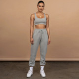 Solid Sports Tank Top And Pants Two Piece Suits CH-8189