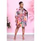 Casual Long Sleeve Sashes Printed Dress JRF-3646