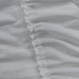 White Lace-Up Long Sleeve Mini Dress YNB-7216