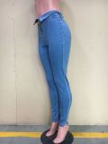 Denim Mid-Waist Skinny Jeans Pants ORY-5174-1
