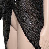 Sexy Sequin One Shoulder Club Dress With Bra SH-390199