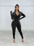 Sexy V Neck Long Sleeve Jumpsuit YD-8525