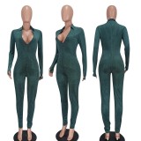 Sexy V Neck Long Sleeve Jumpsuit YD-8525