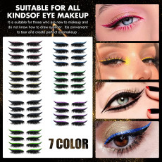 2 In 1 Glitter Shiny Reusable Eyeliner And Eyelash Stickers JMXF-8888