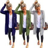 Casual Knitted Long Sleeve Buttons Sweater Cardigan YS-8827