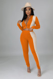 Casual Long Sleeve Zipper Two Piece Pants Set YIDF-81343