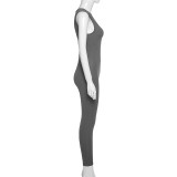 Solid Sexy Sleeveless Tight Jumpsuit XEF-P1736513