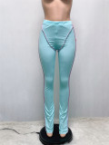 Solid High Waist Tight Casual Pants ME-S956
