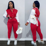 Casual Baseball Jacket And Pants 2 Piece Sets FSL-F176