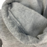 Solid Fleece Zipper Hoodie Coat Pile Pants 2 Piece Sets CH-8199