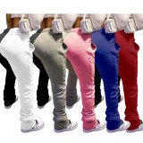 Casual Color Block Ruched Pants NY-2051