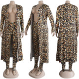 Plus Size Casual Printed Long Cloak And Pants 2 Piece Sets (Without Vest ) NY-8576