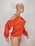 Solid Knitted Off Shoulder Sexy Tops WSM-5123