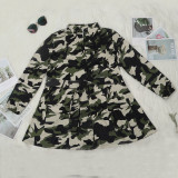Plus Size Casual Lapel Camouflage Coat NY-8860