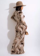 Casual Printed Long Sleeve Maxi Dress SFY-2149