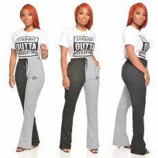 Color Block Plus Size All-match Casual Pants NY-8899