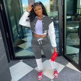 Casual Baseball Jacket And Pants Two Piece Sets ARM-8313