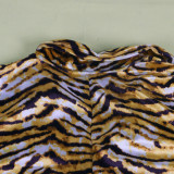 Sexy Tiger Stripe Long Sleeve Bodycon Dress FSXF-F320