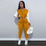 Casual Baseball Jacket And Pants 2 Piece Sets FSL-F176