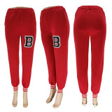 Letter Print Casual Sports Pants WSYF-5916