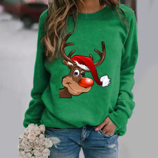 Plus Size Christmas Long Sleeve O Neck Sweatshirt SXF-20135