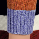 Knitted Striped Full Sleeve Saweater Cardigan FSXF-F331