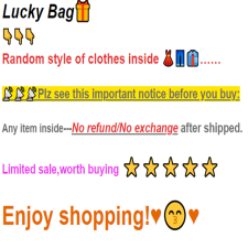 Lucky Bag: Random Style Of Clothes Inside DF-345678