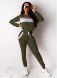 Casual Long Sleeve Two Piece Pants Set OMY-80073