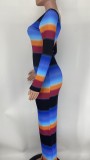 Sexy Low Cut Long Sleeve Slim Maxi Dress XMY-9338