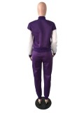 Casual Baseball Jacket And Pants 2 Piece Sets QYF-5099