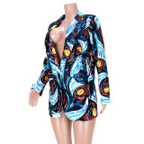 Casual Printed Full Sleeve Blazer Coat ASL-6529