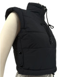 Winter Warm Stand Collar Sleeveless Puffer Vest Coat SFY-2153