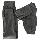 Solid Fleece Zipper Coat And Pants Two Piece Sets CH-8203